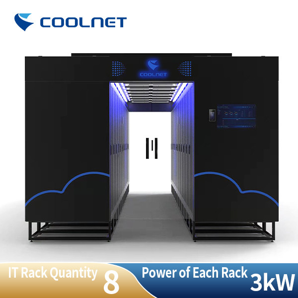 Modular Data Center With In  Row Air Conditioning Closed Cold Aisle Solution